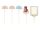 Cake Toppers Teddy Bear, Mix, 12-14 cm (1 pkt / 5 pc.)
