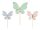 Cake toppers Butterflies, 9 x 6.5 cm, mix (1 pkt / 9 pc.)