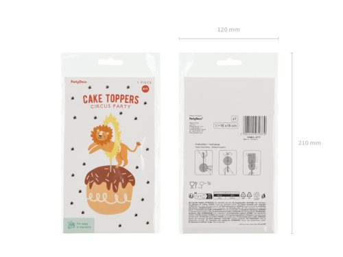 Lion Cake Topper, 16 x 16 cm, mix