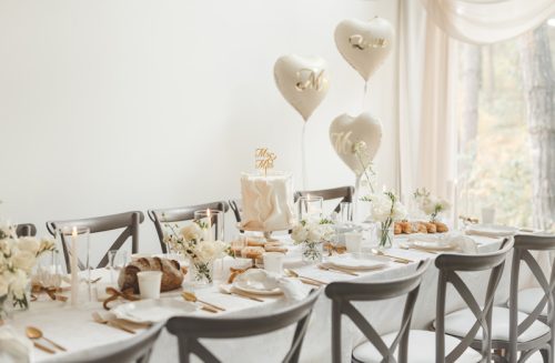 MR & MRS arany akril tortadísz, 16,5 cm