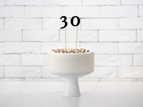 Asztalszámok, fekete, 24-26cm (1 pkt / 11 db.)