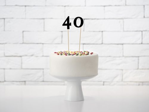 Asztalszámok, fekete, 24-26cm (1 pkt / 11 db.)