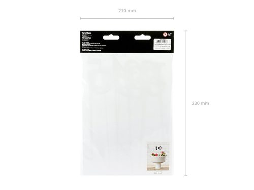 Asztalszámok, fekete, 24-26cm (1 pkt / 11 db.)