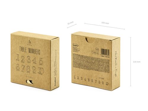 Fa asztalszámok, 10,5cm (1 pkt / 10 db.)