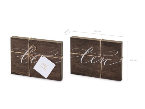 Fa asztalszám, ''Tíz'', 2x18x12,5 cm