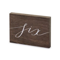 Fa asztalszám, ''Hat'', 2x18x12,5 cm