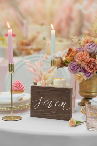 Fa asztalszám, ''Hét'', 2x18x12,5 cm