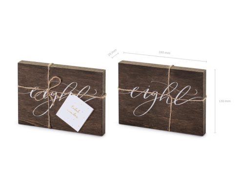 Fa asztalszám, ''Nyolc'', 2x18x12,5 cm