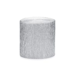 Krepp szalag, 5cm/10m, ezüst (1 pkt / 4 db.)