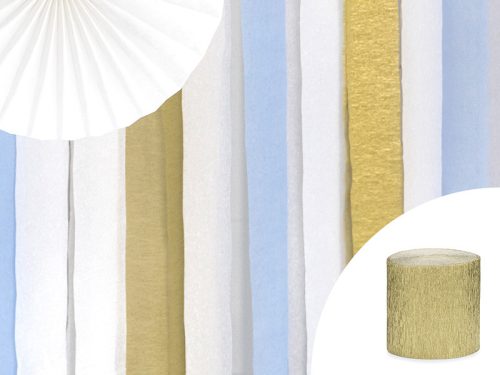 Krepp szalag, 5cm/10m, arany (1 pkt / 4 db.)