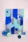 Crepe Paper 5cm/10m, set of 6 pcs., blue-green mix (1 pkt / 6 pc.)