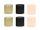 Crepe 5cm/10m, set of 6, black-gold mix (1 pkt / 6 pc.)