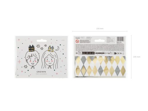 Parti koronák, 11 cm, mix (1 pkt / 2 db.)