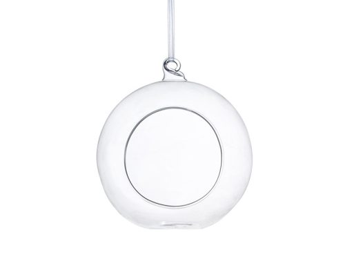 Dekorációs üveggömbök szatén szalaggal 4db/ csomag