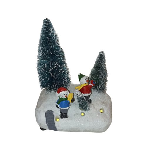 LED-es karácsonyi jelenet - hómanók