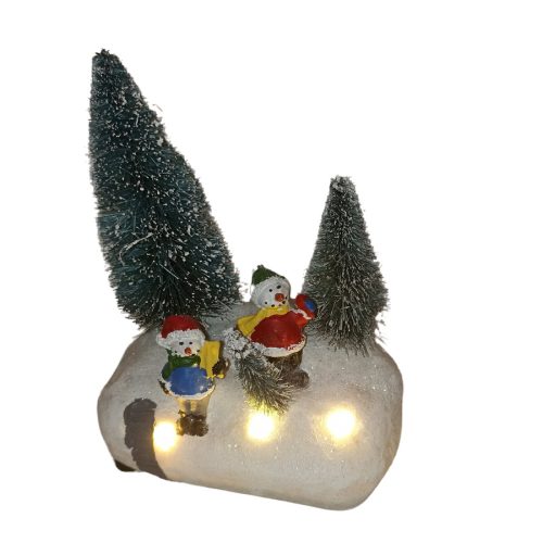 LED-es karácsonyi jelenet - hómanók