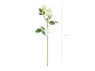 Művirág - Rózsa két bimbóval, 55 cm, világos krém