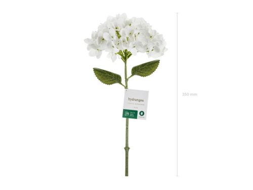 Művirág - Hortenzia, 35 cm, fehér