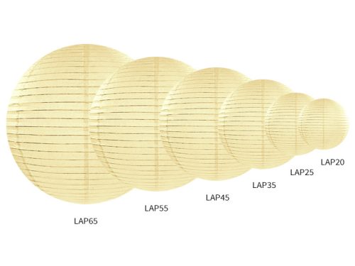 Krém színű papír lampion 25cm