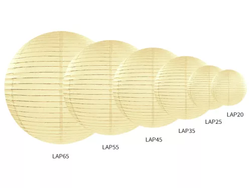 Krém színű papír lampion 25cm