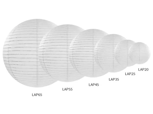 Fehér színű papír lampion 35 cm