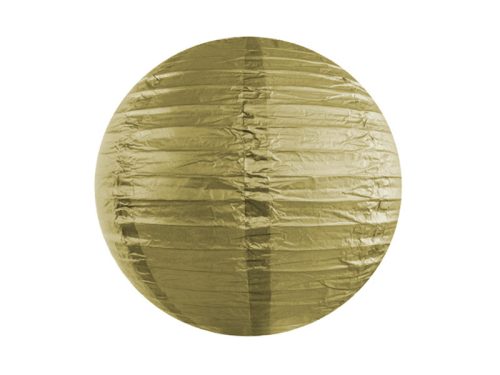 Arany színű papír lampion 35 cm