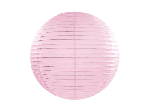 Világos rózsaszín papír lampion, 35cm