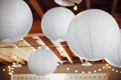 Paper lantern, white, 45cm