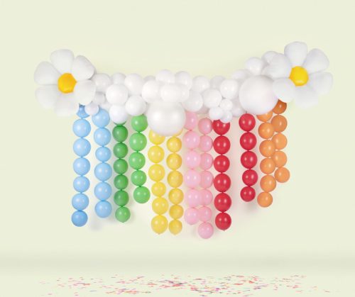 Összekötő léggömbök, 28 cm, pasztell mákpiros (1 db / 20 db)