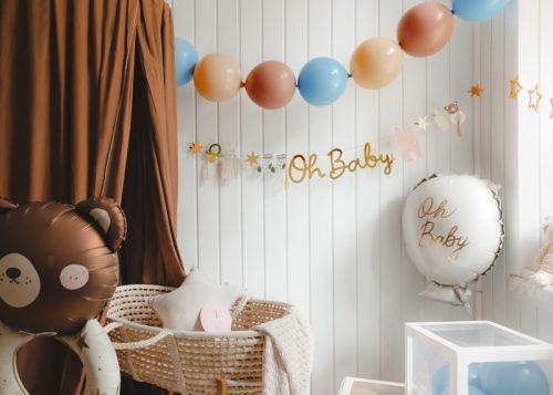 Összekötő léggömbök, 33 cm, világoskék (1 pkt / 20 db.)