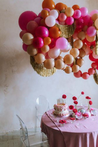 Összekötő léggömbök, 33 cm, világos rózsaszín (1 db / 20 db)