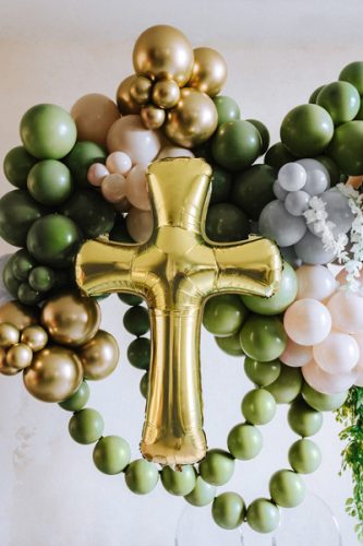 Összekötő léggömbök, 33 cm, olíva zöld (1 db / 20 db)