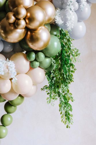 Összekötő léggömbök, 33 cm, olíva zöld (1 db / 20 db)