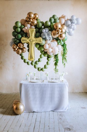 Összekötő léggömbök, 33 cm, olíva zöld (1 db / 20 db)