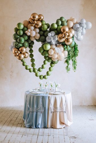 Összekötő léggömbök, 33 cm, olíva zöld (1 db / 20 db)