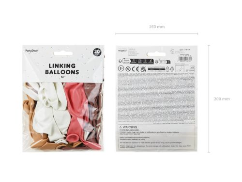 Összekötő léggömbök, 33 cm, mix (1 pkt / 20 db.)