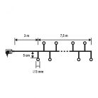 LED-es fényfüzér 7,5 m / 768 db színes LED, 8 fényprogram, adapter, kül- és beltéri