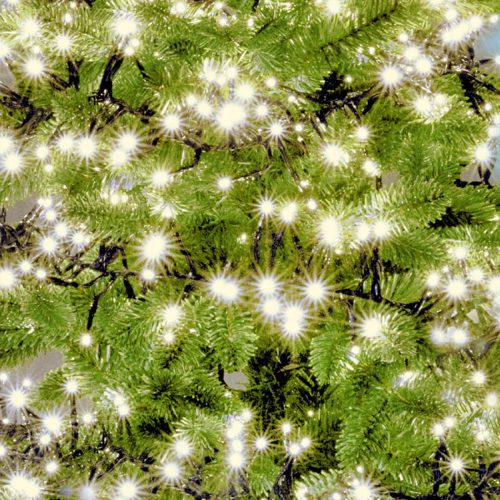 LES-es fényfüzér 7,5 m / 768 db melegfehér LED, 8 fényprogram,kül- és beltéri