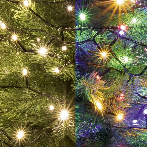 LED-es DUAL COLOR fényfüzér, 14 m / 200 dbszínes LED, 5 fényprogram, kül- és beltéri