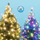 LED-es DUAL COLOR fényfüzér, 14 m / 200 dbszínes LED, 5 fényprogram, kül- és beltéri