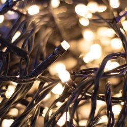   Home LED248WW LED fényfüzér, 240db melegfehér LED, 23,9m hosszúságú, 8 program időzítővel, zöld vezeték, adapteres tápellátás, kül- és beltéri kivitel