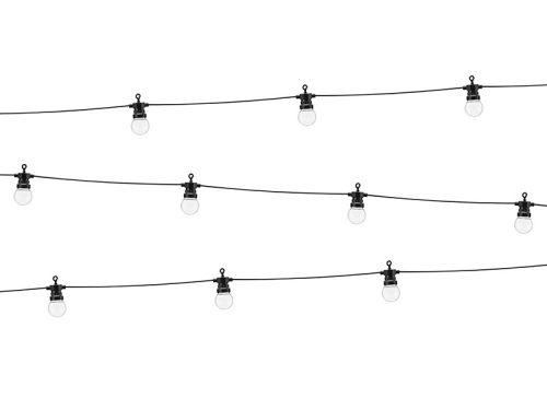 LED Festoon lámpák, fekete, 5m, nem tartalmaz UK csatlakozót