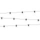 LED Festoon lámpák, fekete, 5m, nem tartalmaz UK csatlakozót