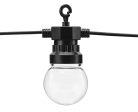 LED Festoon lámpák, fekete, 5m, nem tartalmaz UK csatlakozót