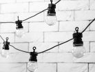 LED Festoon lámpák, fekete, 5m, nem tartalmaz UK csatlakozót