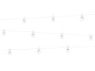 Festoon LED lámpák, fehér, 5m, nem tartalmaz UK csatlakozót