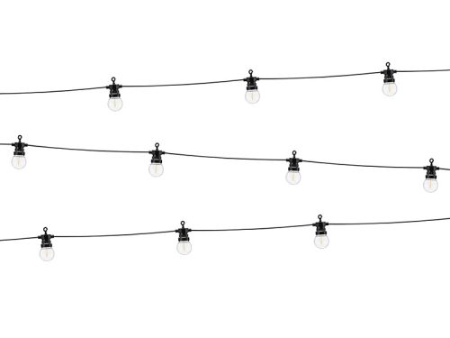 LED Festoon lámpák, fekete, 5m, nem tartalmaz UK csatlakozót