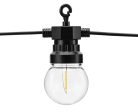 LED Festoon lámpák, fekete, 5m, nem tartalmaz UK csatlakozót