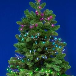   LED-es cluster fényfüzér, 3 m / 120 db RGB LED, applikációval vezérelhető, kül- és beltéri