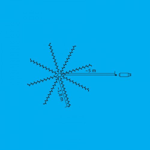 LED-es fényfüzérköteg, 144 db RGB LED, applikációval vezérelhető, kül- és beltéri 